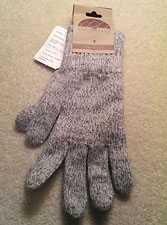 Knitted Gloves - Light Grey/White
