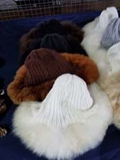 Alpaca Fur Rimmed Knitted Hat 